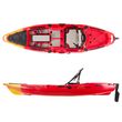 SCK Largo 300 Μονοθέσιο Pedal Kayak ready με αλουμινίου κάθισμα και τιμονιέρα | Κόκκινο-Κίτρινο