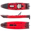 SCK Cargo 320 Μονοθέσιο Pedal Kayak ready με αλουμινίου κάθισμα και τιμονιέρα | Μαύρο-Κόκκινο