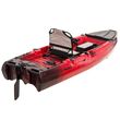SCK Cargo 320 Μονοθέσιο Pedal Kayak ready με αλουμινίου κάθισμα και τιμονιέρα | Μαύρο-Κόκκινο