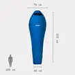 MILLET Baikal 750 Regular, Καλοκαιρινός Yπνόσακος με Αριστερό Φερμουάρ (G), MIC1133_N4333G /Blue