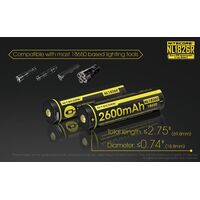 Μπαταρία NITECORE 18650 NL1826R 2600mAh