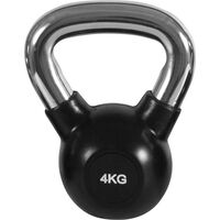 Kettlebell με Επένδυση Λάστιχου & Λαβή Χρωμίου 4kg Amila Κωδ. 90453