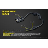ΔΙΑΚΟΠΤΗΣ ΜΕ ΣΠΙΡΑΛ, NITECORE, RSW2D, for MH12GTS,P12GTS,MH25GTS,P22R
