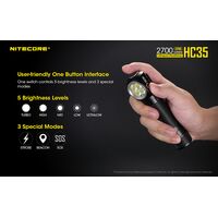 ΦΑΚΟΣ LED NITECORE HEADLAMP HC35, Rechargable 2700Lumens + 4000ma 21700 batt