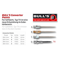 Μύτες μεταλλικές βιδωτές Σετ 3 τεμ. BULL'S Stahlspitzen Aluminium 2BA