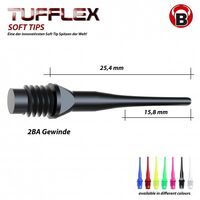ΜΥΤΕΣ, DART, BULL'S Tufflex Soft Tips 6mm(2BA) 100 Pack