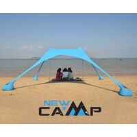 Ελαστική Τέντα Παραλίας 2x2 Lycra Shelter New Camp Aegean Blue