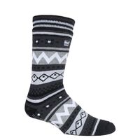 H.H. MENS HEAT HOLDERS SOUL WARMING SOCKS BLACK/CHARC 3051