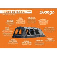 VANGO Lismore Air TC 600XL Package, Φουσκωτή σκηνή 6 ατόμων, 705 x 380 x 210(ύψος) cm, TETLISATC000002 /Cloud Grey