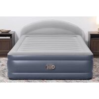BESTWAY TriTech LoungeLux™ Headboard 229x152x84cm Twin Built-in AC pump, Φουσκωτό Στρώμα Ύπνου Διπλό με Κεφαλάρι & Εσωτερική Τρόμπα, 671BD