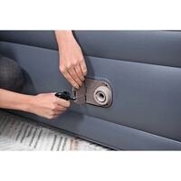 BESTWAY TriTech LoungeLux™ Headboard 229x152x84cm Twin Built-in AC pump, Φουσκωτό Στρώμα Ύπνου Διπλό με Κεφαλάρι & Εσωτερική Τρόμπα, 671BD