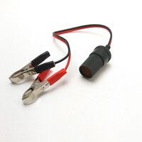 Κροκοδειλάκια μπαταρίας με έξοδο 12V