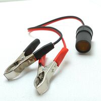 Κροκοδειλάκια μπαταρίας με έξοδο 12V