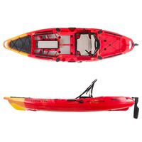 SCK Largo 300 Μονοθέσιο Pedal Kayak ready με αλουμινίου κάθισμα και τιμονιέρα | Κόκκινο-Κίτρινο