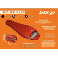 VANGO Nitestar Alpha 450, Χειμερινός Υπνόσακος, SBTNITEST000012 /Red