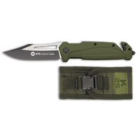 ΣΟΥΓΙΑΣ K25 pocket knife. Green rubber grip, blade size 9.30cm, 18998 ΣΟΥΓΙΑΣ K25 pocket knife. Green rubber grip, blade size 9.30cm, 18998