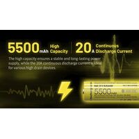 ΜΠΑΤΑΡΙΑ NITECORE 21700 / 5500mAh (τιμή τεμαχίου), NL2155HP