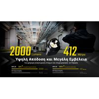 ΦΑΚΟΣ LED NITECORE NPL35, 2000lumens, 412meters