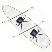 Serenus 2 θαλάσσιο διθέσιο διάφανο κανό SCK με κουπιά και καθίσματα