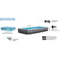 Πισίνα 975x488x132cm Ultra Frame™ Rectangular Intex 28372