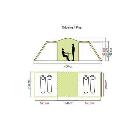 Σκηνή 4 Ατόμων Coleman "RIDGELINE™ 4 PLUS"