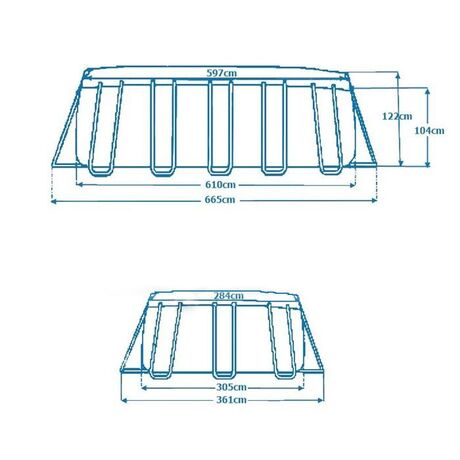 Πισίνα 610x305x122cm Intex Prism Frame 26798