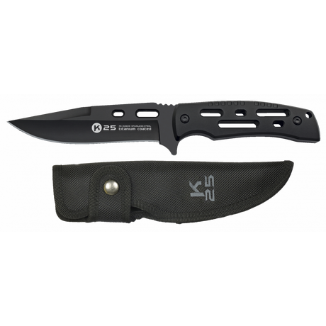 ΜΑΧΑΙΡΙ K25, black knife. Blade: 13.2 cm, 32609 ΜΑΧΑΙΡΙ K25, black knife. Blade: 13.2 cm, 32609