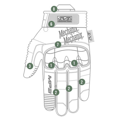ΓΑΝΤΙΑ MECHANIX, M-Pact 3, Coyote, Size M