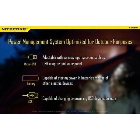 ΦΟΡΤΙΣΤΗΣ NITECORE F1, μίας θέσης + flex bank ΦΟΡΤΙΣΤΗΣ NITECORE F1, μίας θέσης + flex bank