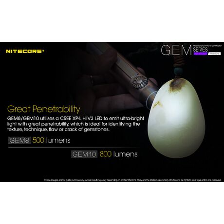 ΦΑΚΟΣ LED NITECORE GEMSTONE GEM10UV