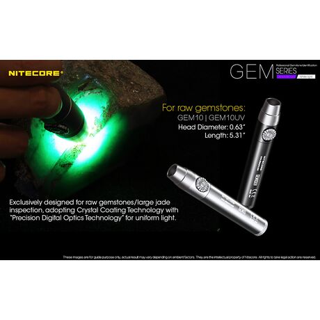 ΦΑΚΟΣ LED NITECORE GEMSTONE GEM10UV