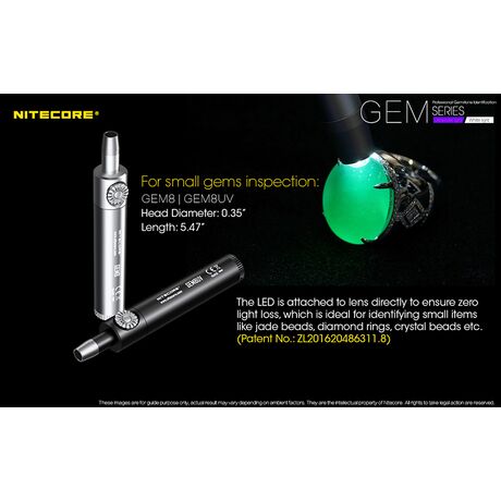 ΦΑΚΟΣ LED NITECORE GEMSTONE GEM10UV
