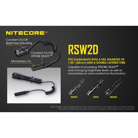 ΔΙΑΚΟΠΤΗΣ ΜΕ ΣΠΙΡΑΛ, NITECORE, RSW2D, for MH12GTS,P12GTS,MH25GTS,P22R ΔΙΑΚΟΠΤΗΣ ΜΕ ΣΠΙΡΑΛ, NITECORE, RSW2D, for MH12GTS,P12GTS,MH25GTS,P22R