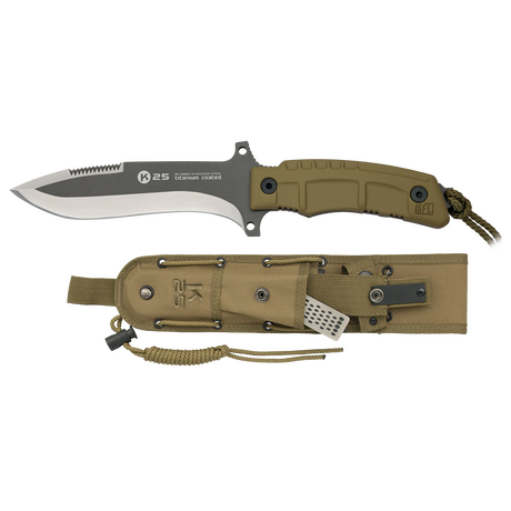 ΜΑΧΑΙΡΙ K25, Titanium Coated,TAN, 31959+sharpener ΜΑΧΑΙΡΙ K25, Titanium Coated,TAN, 31959+sharpener