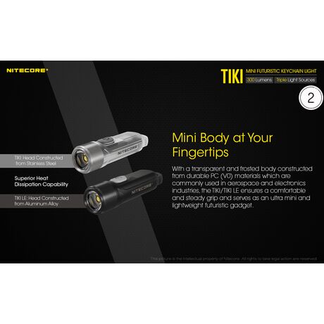 ΦΑΚΟΣ LED NITECORE TIKI, 300 lumens