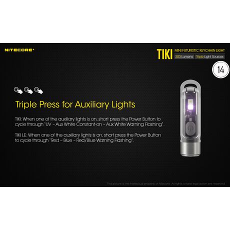 ΦΑΚΟΣ LED NITECORE TIKI, 300 lumens