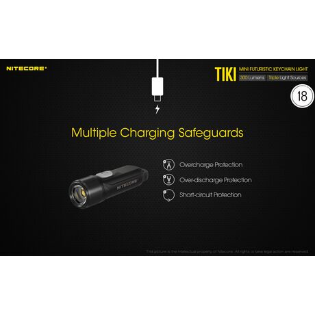 ΦΑΚΟΣ LED NITECORE TIKI, 300 lumens