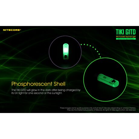 ΦΑΚΟΣ LED NITECORE TIKI GITD, Glow-In-The-Dark,  300 lumens