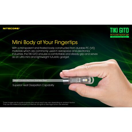 ΦΑΚΟΣ LED NITECORE TIKI GITD, Glow-In-The-Dark,  300 lumens