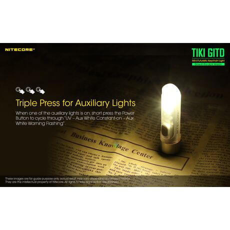 ΦΑΚΟΣ LED NITECORE TIKI GITD, Glow-In-The-Dark,  300 lumens
