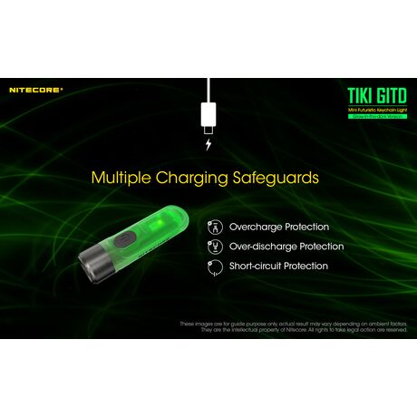 ΦΑΚΟΣ LED NITECORE TIKI GITD, Glow-In-The-Dark,  300 lumens