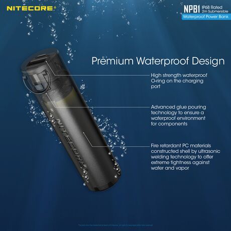 POWER BANK NITECORE NPB1, 5000ma, WaterProof, IP68