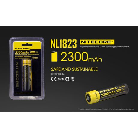 Μπαταρία Nitecore 18650 NL1823 2300mAh Μπαταρία Nitecore 18650 NL1823 2300mAh