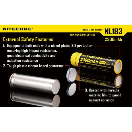 Μπαταρία Nitecore 18650 NL1823 2300mAh Μπαταρία Nitecore 18650 NL1823 2300mAh