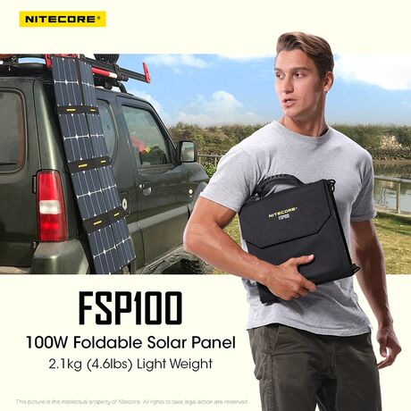 ΗΛΙΑΚΟ PANEL NITECORE FSP100, Φορητό, 100W