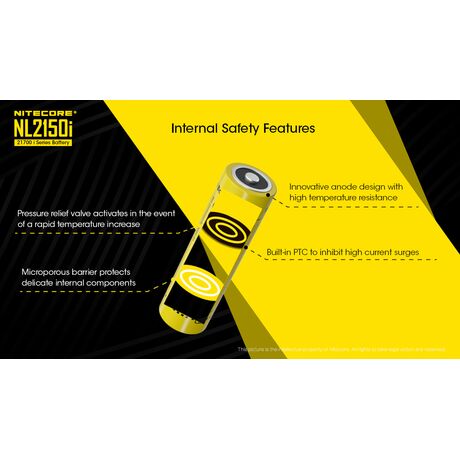 ΜΠΑΤΑΡΙΑ NITECORE 21700/ 5000mAh - NL2150i