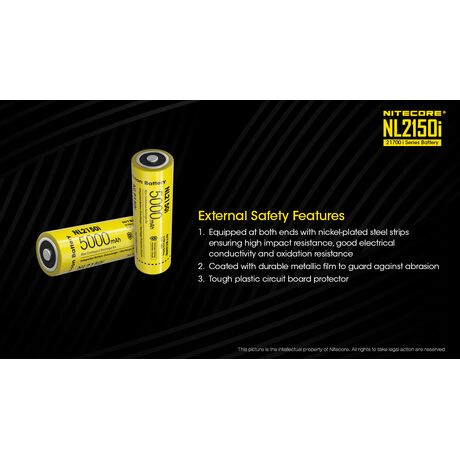 ΜΠΑΤΑΡΙΑ NITECORE 21700/ 5000mAh - NL2150i