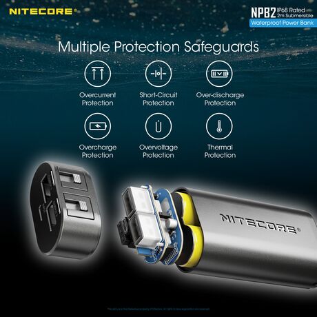 POWER BANK NITECORE NPB2, 10000ma, WaterProof, IP68