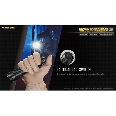 ΦΑΚΟΣ LED NITECORE MULTI TASK HYBRID MH25S,1800lumens