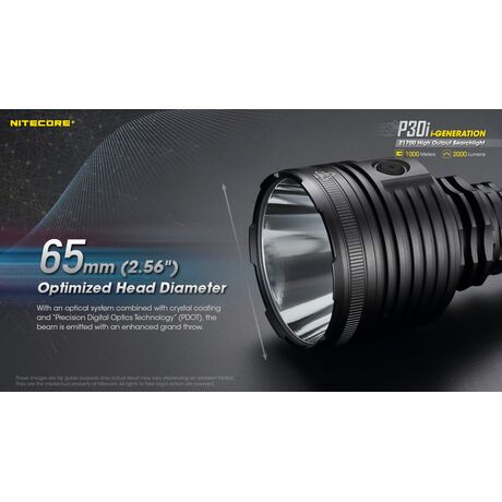 ΦΑΚΟΣ LED NITECORE PRECISE P30i, 2000 Lumens, 1000m Δέσμη +2150Hpi+ RSW2i